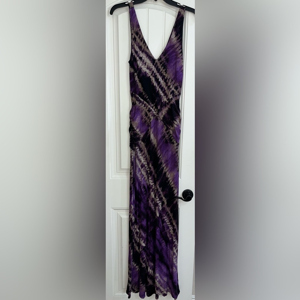 I.N.C Purple Tie Dye Maxi Dress, Size: Medium